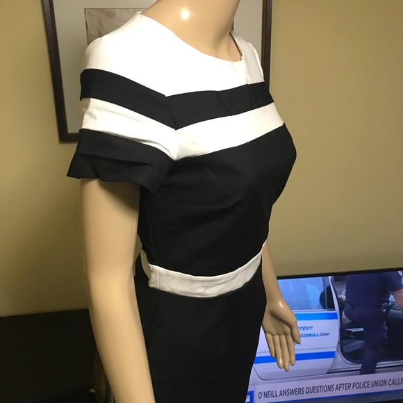 Color block body con pencil dress - Picture 3 of 5